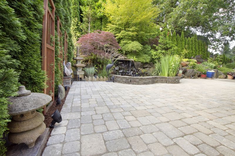 Stone Patio and Flower Beds