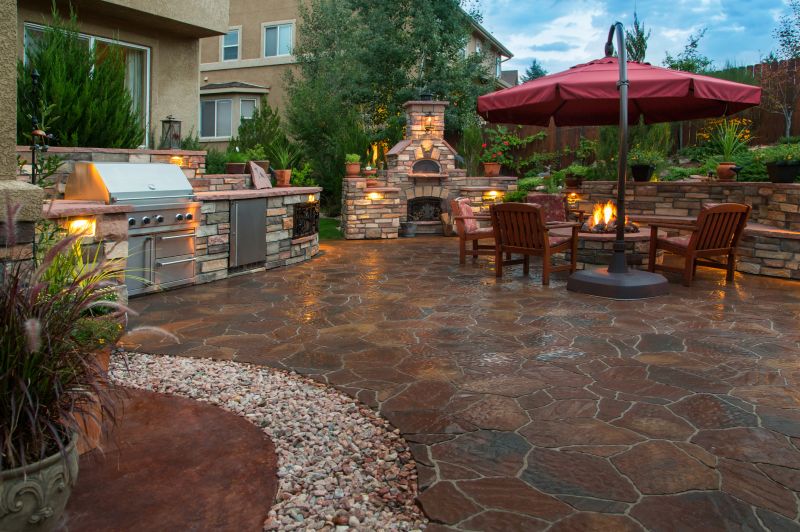 Outdoor Living Space with Deck and Firepit